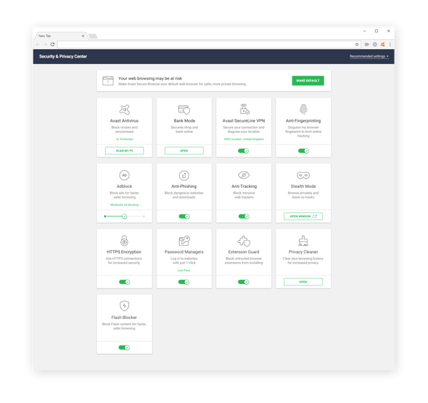 Avast Secure Browser是一个私人、安全的浏览器，能让您在线安全。